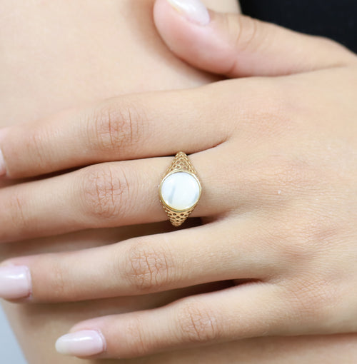 Anillo piedra Blanca