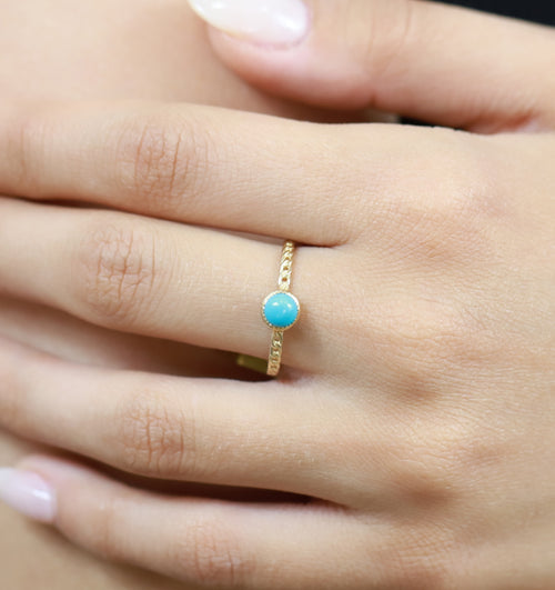 Anillo Trenzado Turquesa