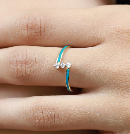 Anillo esmaltado Turquesa