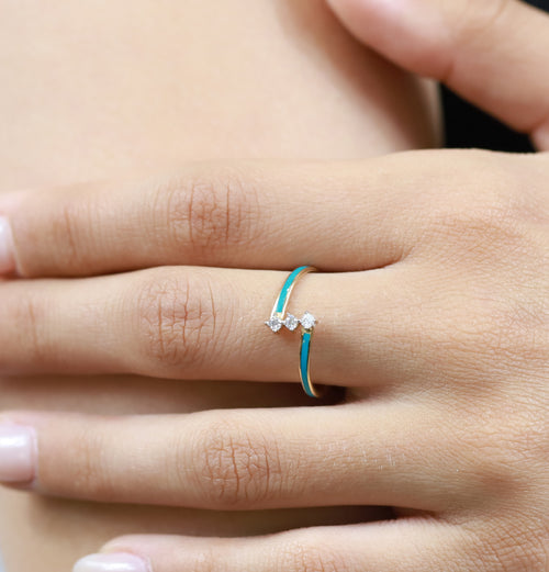 Anillo Esmaltado Turquesa