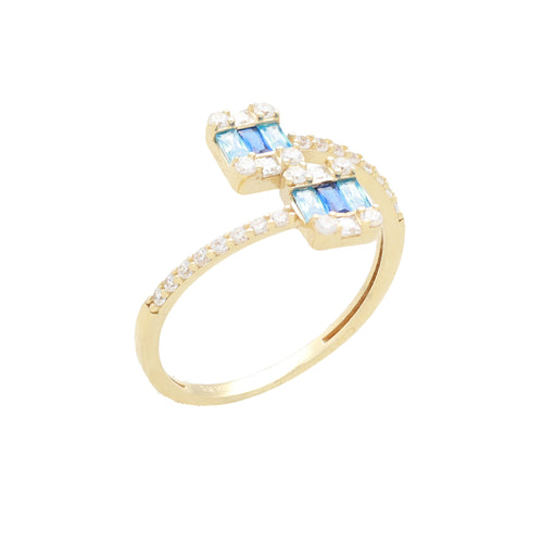 Anillo Cuadrados Azules