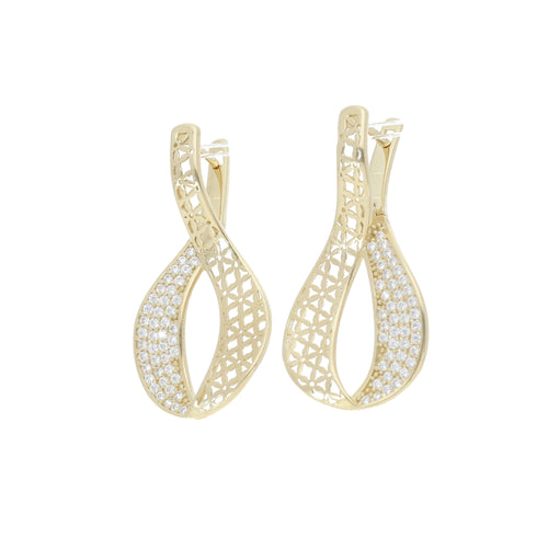 Aretes Grabado Floral