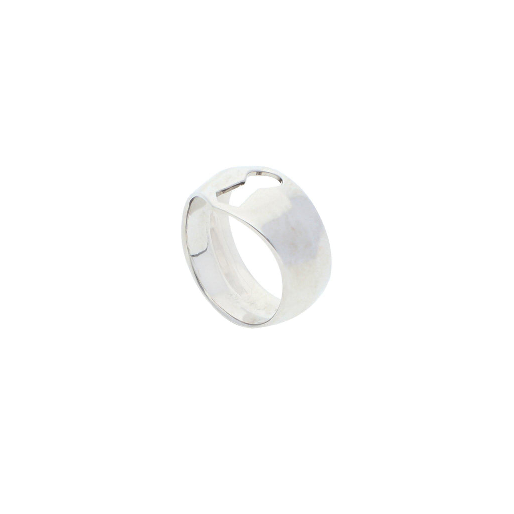 Anillo de Cerrojo de Plata con Baño de Rodio - Alnur Joyería