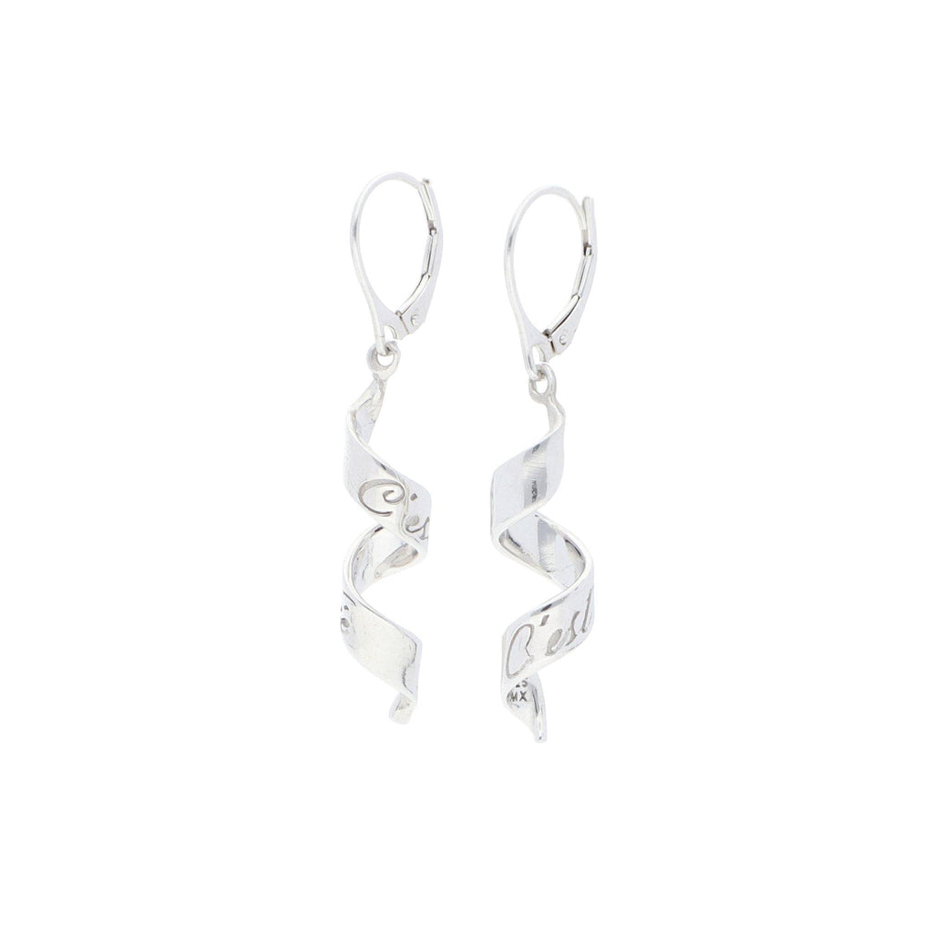 Aretes C'est la Vie (Asi es la Vida) de Plata con Baño de Rodio - Alnur Joyería