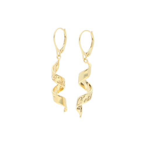 Aretes C'est la Vie (Asi es la Vida) de Plata con Baño de Oro - Alnur Joyería