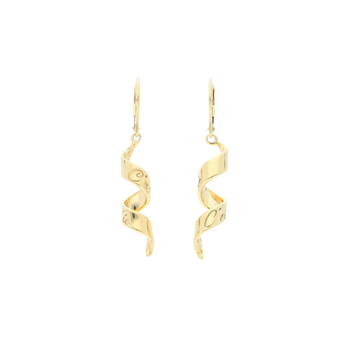 Aretes C'est la Vie (Asi es la Vida) de Plata con Baño de Oro - Alnur Joyería