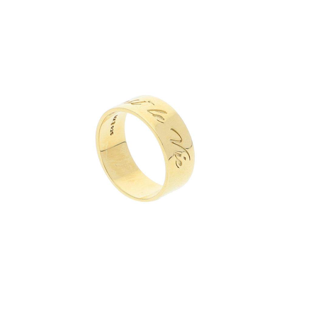 Anillo C'est la Vie (Asi es la Vida) de Plata con Baño de Oro - Alnur Joyería