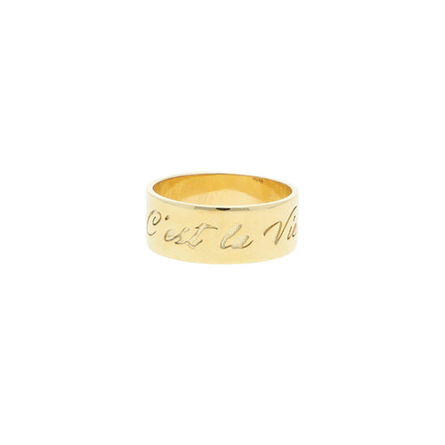 Anillo C'est la Vie (Asi es la Vida) de Plata con Baño de Oro - Alnur Joyería