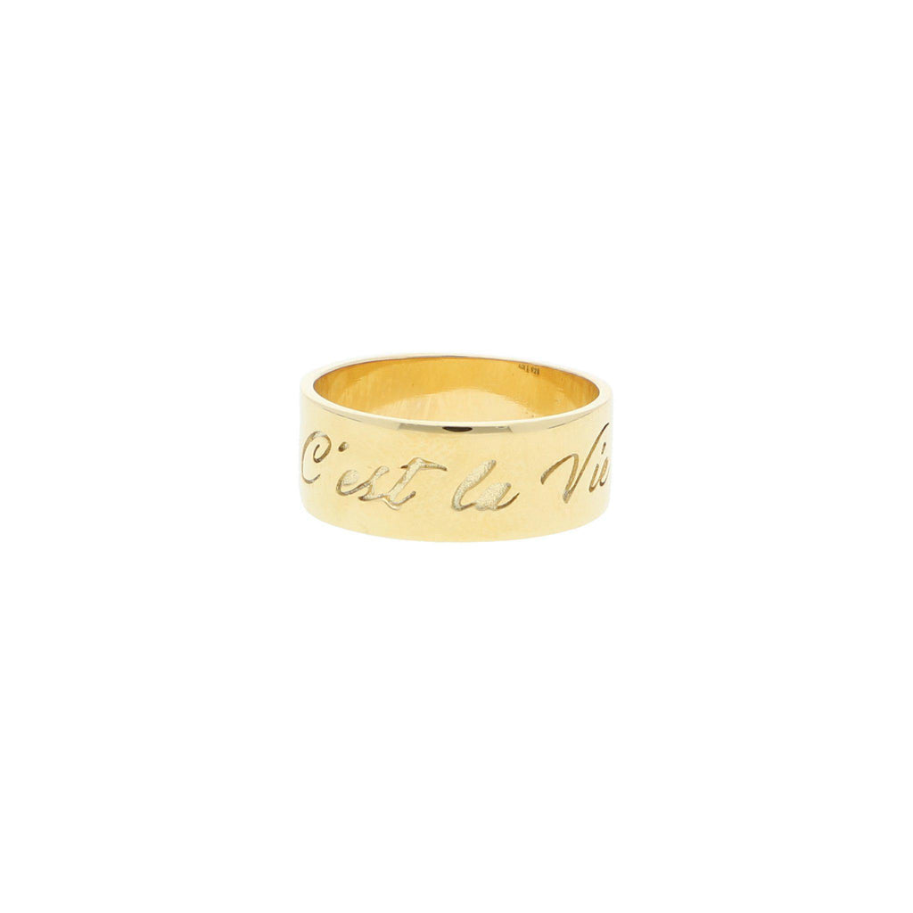 Anillo C'est la Vie (Asi es la Vida) de Plata con Baño de Oro - Alnur Joyería