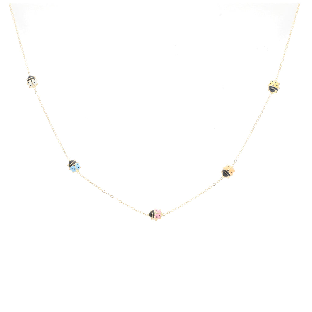 Juego de Catarinas Esmaltadas en Oro de 14k - Alnur Joyería