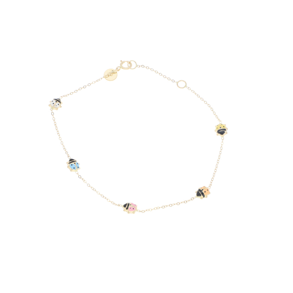 Juego de Catarinas Esmaltadas en Oro de 14k - Alnur Joyería