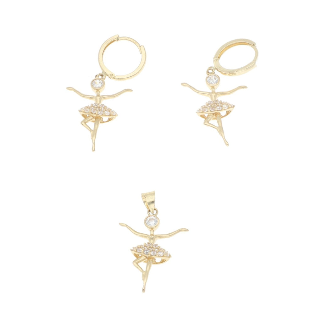 Juego de Bailarina de Oro de 14k - Alnur Joyería