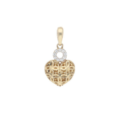 Juego de Aretes y Dije de Corazón de Oro de 14k - Alnur Joyería