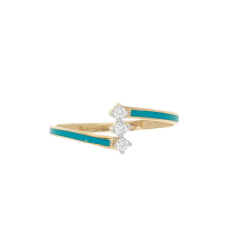 Anillo Esmaltado Turquesa