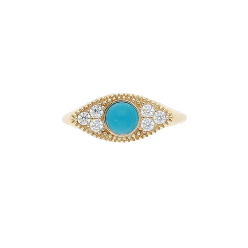Anillo Ojo Turco Con Turquesa