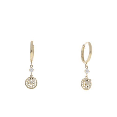 Arracada con Escudo de Oro de 14k