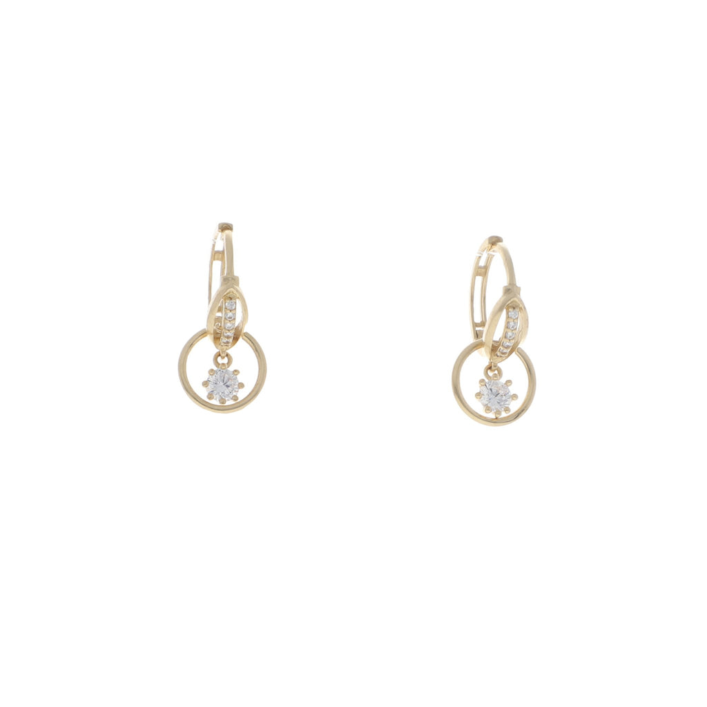 Arracada con Circulo de Oro de 14k