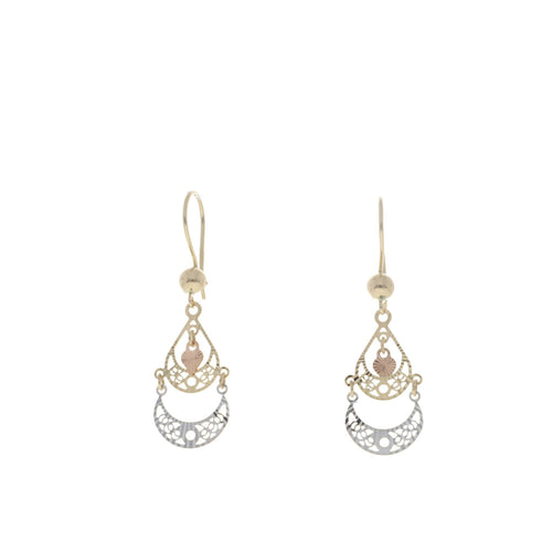 Aretes de Filigrana de Oro Florentino de 14k - Alnur Joyería