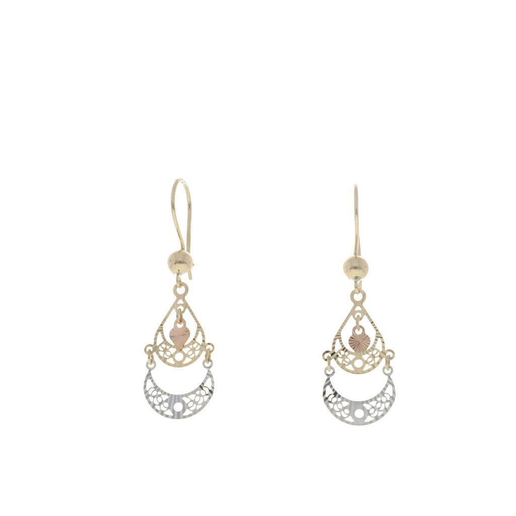 Aretes de Filigrana de Oro Florentino de 14k - Alnur Joyería