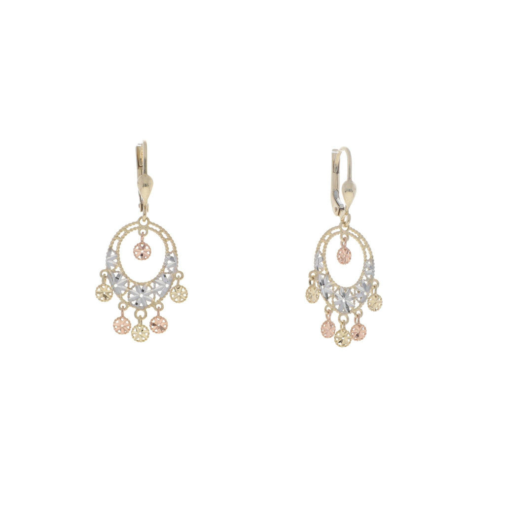 Aretes de Filigrana de oro Florentino de 14k - Alnur Joyería