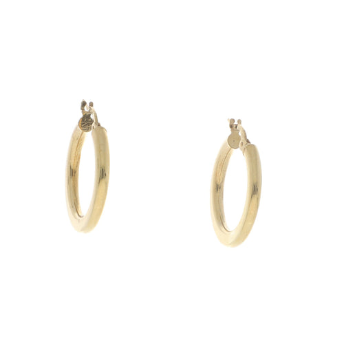 Arracada Tubular Mediana de Oro de 14k