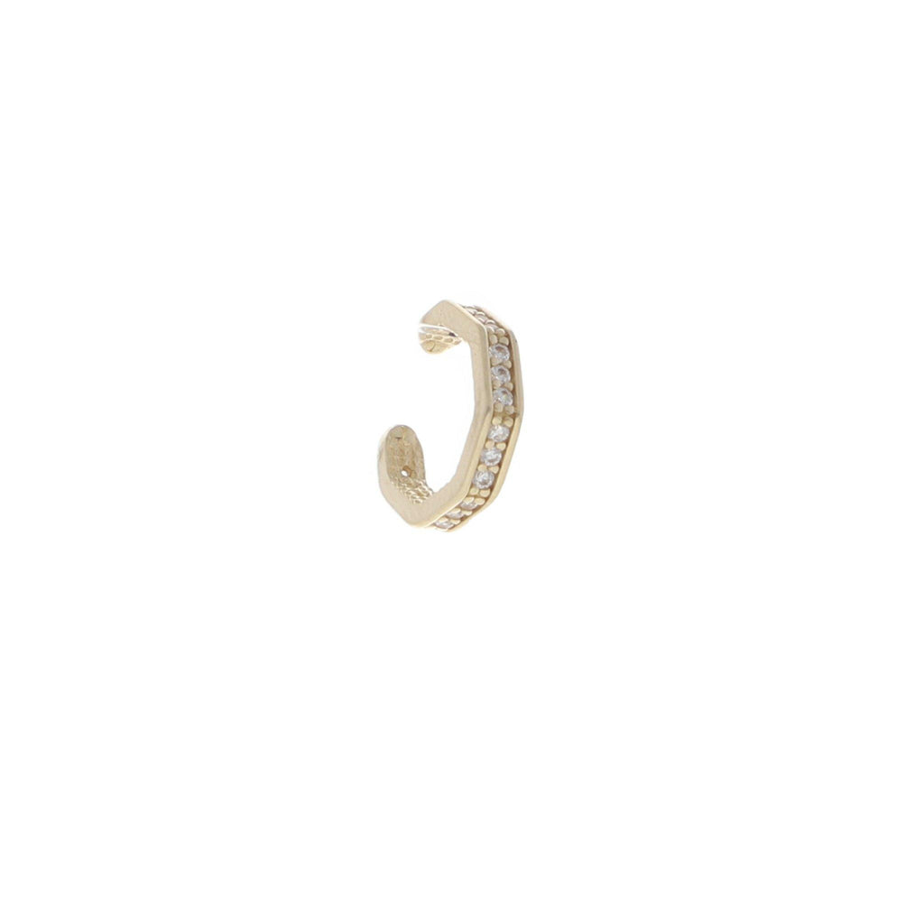 Arete Earcjacket de Oro de 14k con Circonias - Alnur Joyería