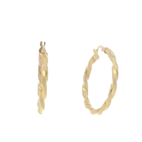 Arracadas Torcidas de Oro de 14k