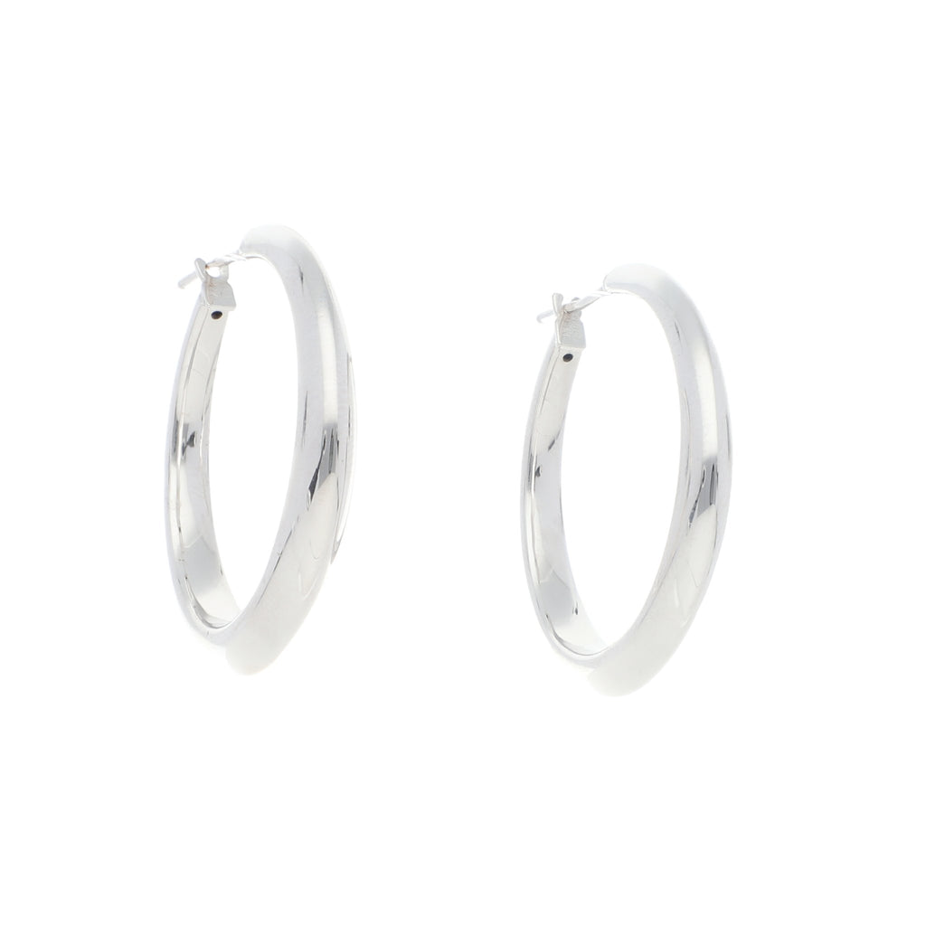 Arracadas de Oro Blanco de 14k