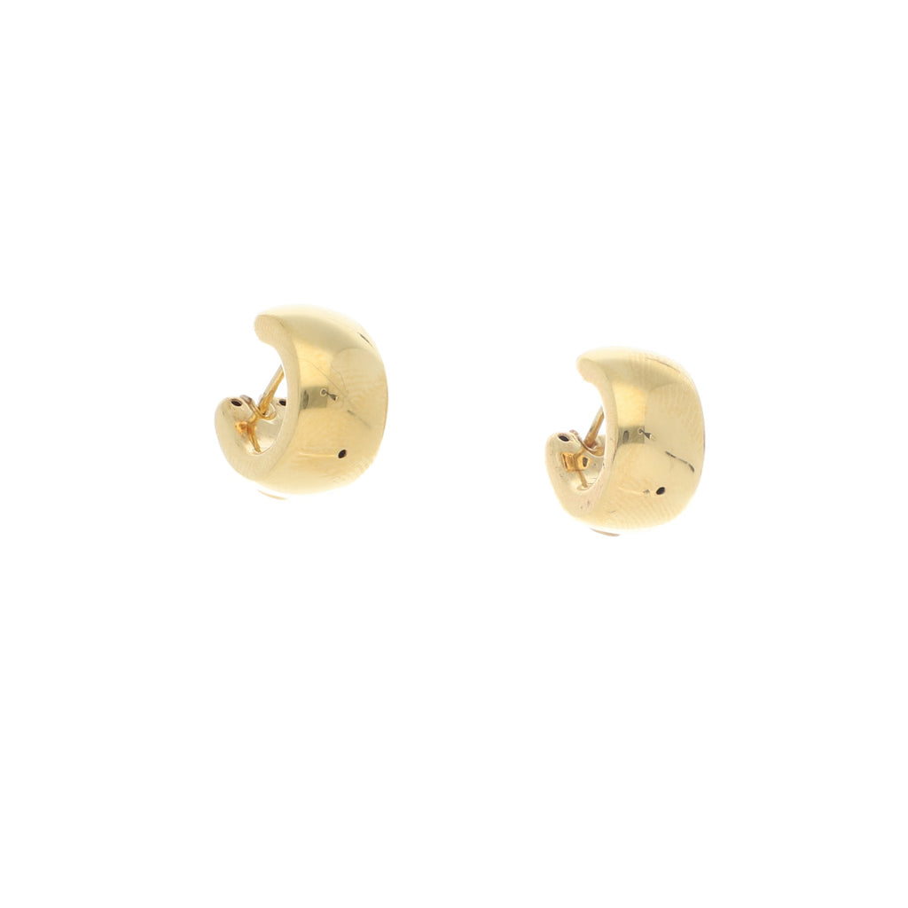 Arracadas Huggies Anchas de Oro de 14k