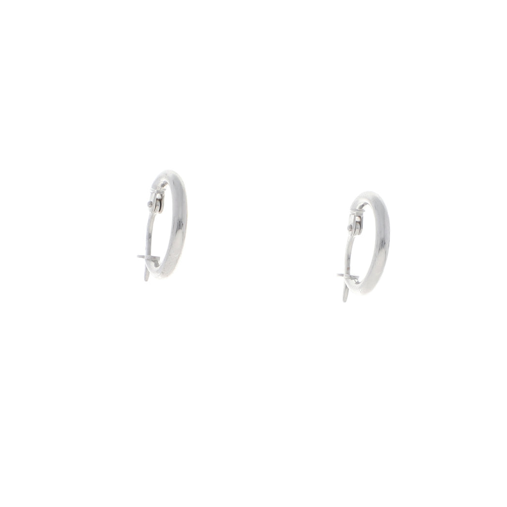 Arracadas Chicas de Oro Blanco de 14k