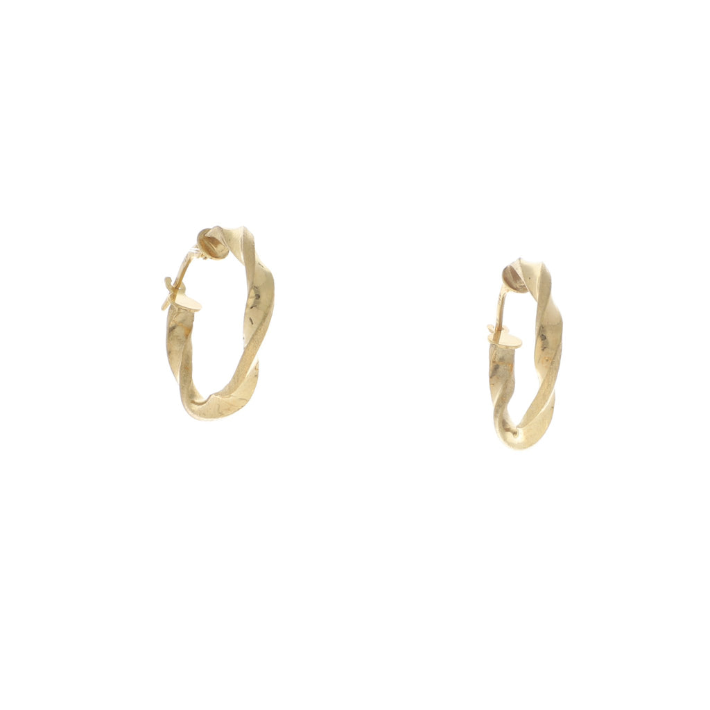 Arracadas Medianas de Oro de 14k Torcidas