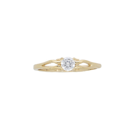 Anillo De Compromiso Tiara Dorada