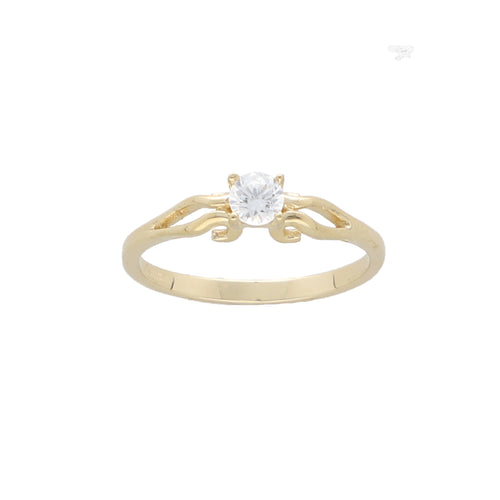 Anillo De Compromiso Tiara Dorada