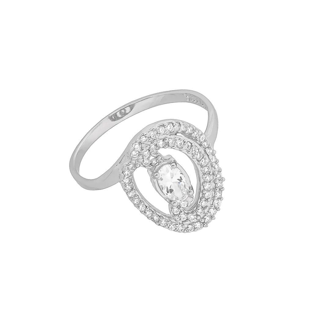 Anillo Oval Blanco