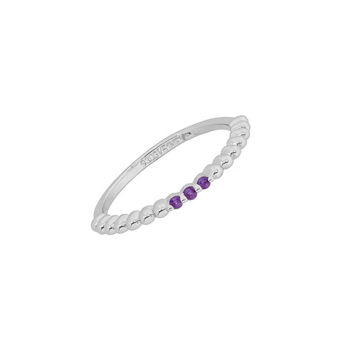 Anillo Bolitas Morado