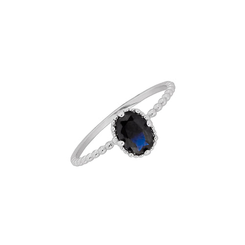 Anillo Solitario Azul