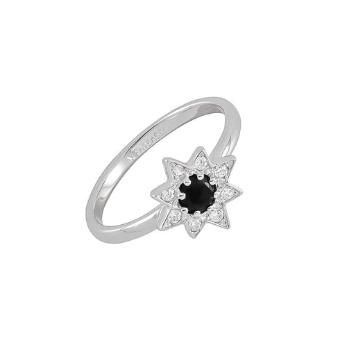 Anillo Estrella Flor de Plata