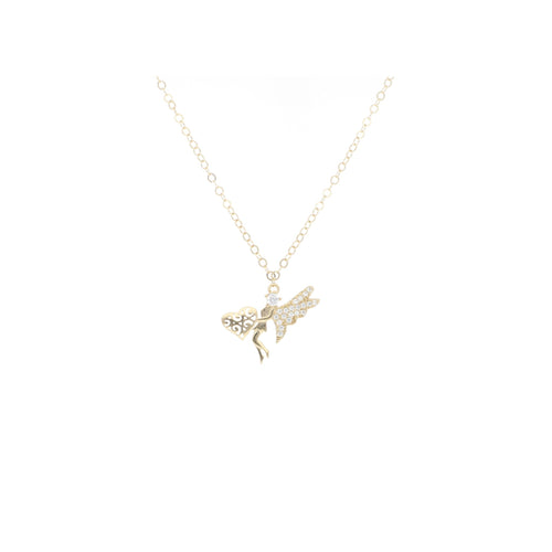 Gargantilla de Hada de Oro de 14k con Circonias - Alnur Joyería