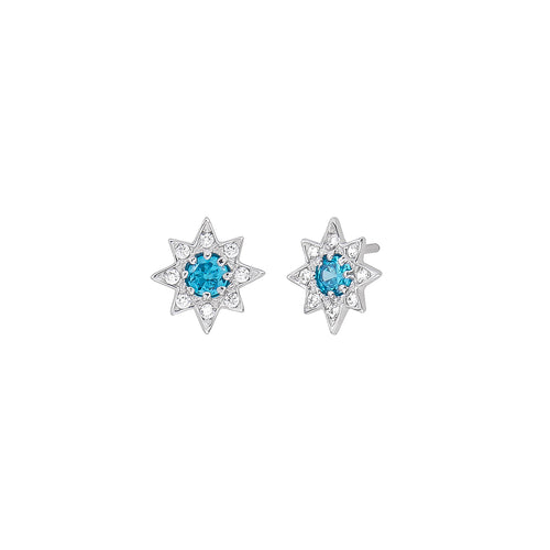 Broquel Estrella Flor Celeste