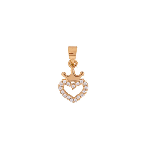 Dije Corazón con Corona Mini
