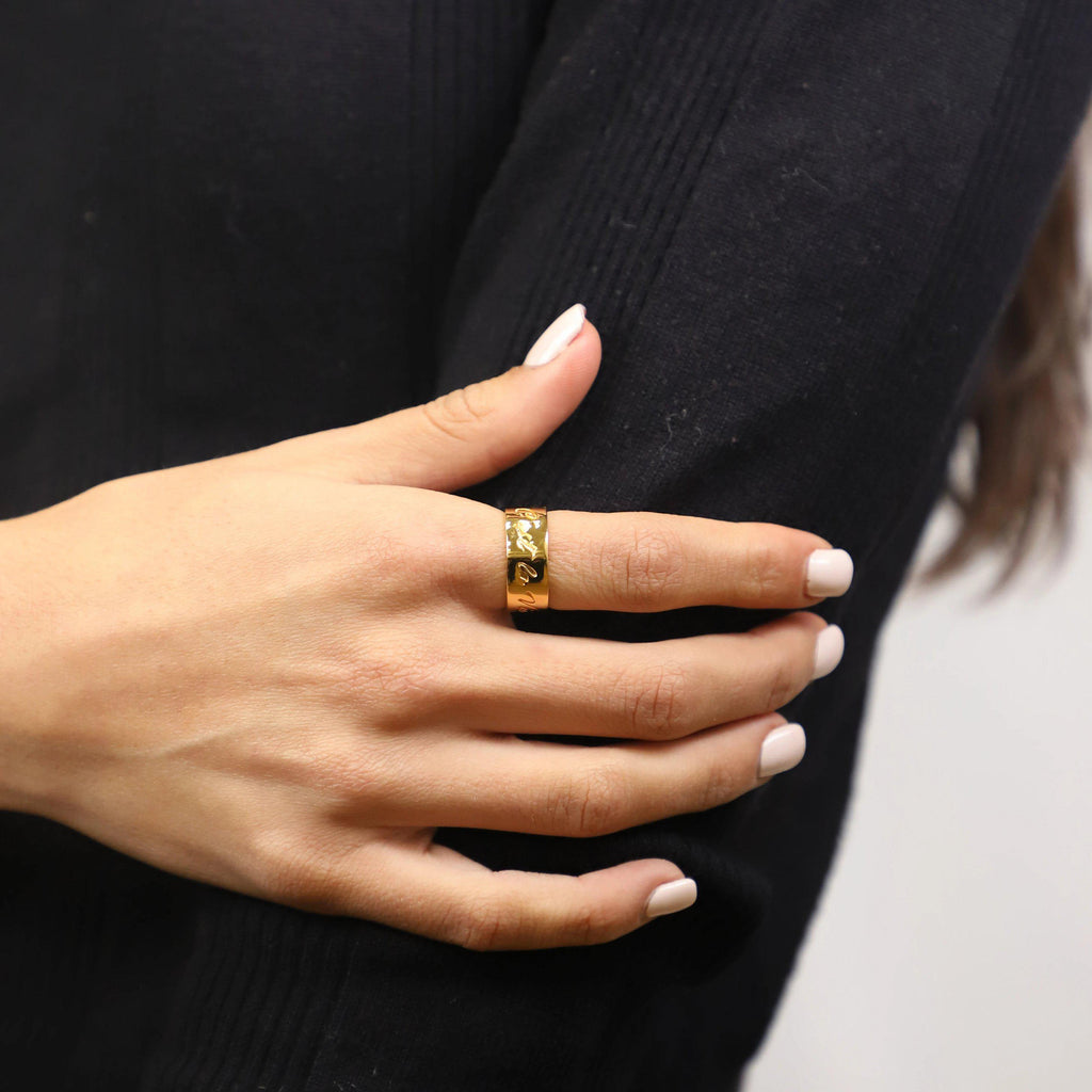 Anillo C'est la Vie (Asi es la Vida) de Plata con Baño de Oro - Alnur Joyería