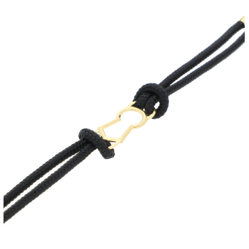 Pulsera de Cerrojo de Plata con Baño de Oro y Paracord - Alnur Joyería