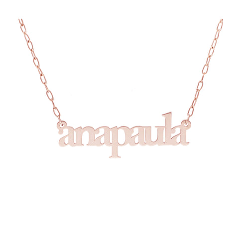 Nombre Personalizado de Oro de 14k